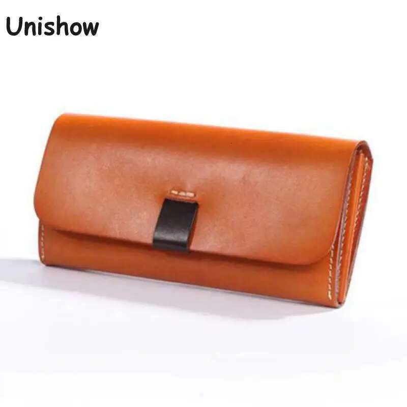Genuine Leather Clutch Purse for Women hot | Simple Casual Style, Vegetable Tanned, Clasp Closure