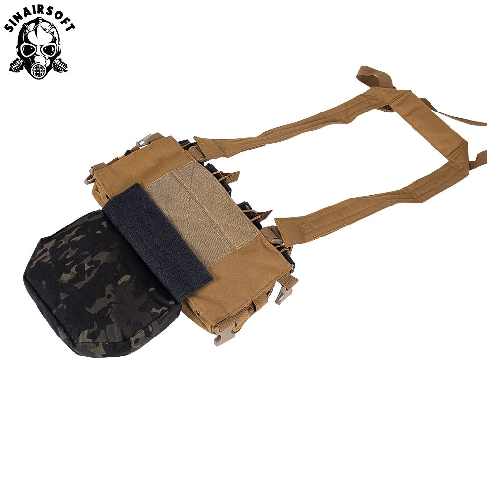 Tactical TCM Nylon Chest Rig Vest Molle System Magazine Pouch Drop Dump Pouch Waist Bag Fit Airsoft Hunting Apparel Accessories 250221