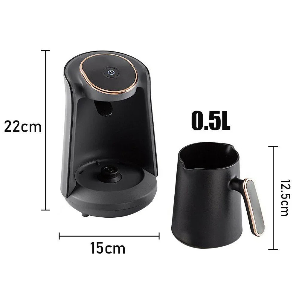 600W Cordless Coffee Maker 0.5L Coffee Pots Moka Pot Semi-automatic Turkish Coffee Maker Thermal Cup Mini Coffee Machine Office 250221