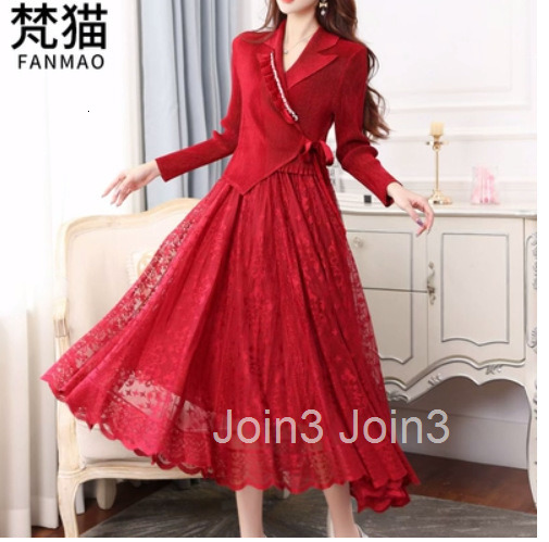pleated autumn and winter new dress large skirt medium long style elegant long skirt