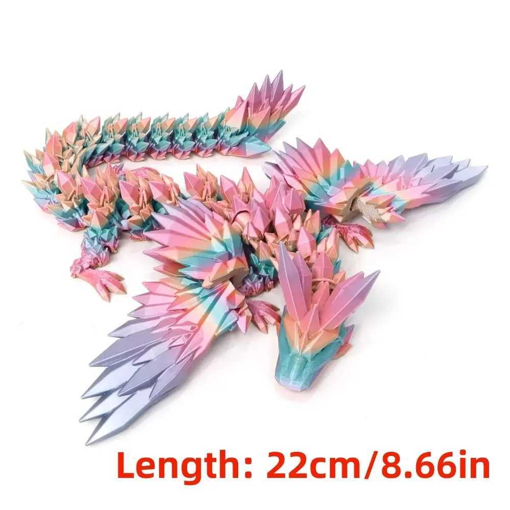 3D Restic Dragon Statue Rotatable Articulated For Landscaping Decoration Printed Figures Animals Kid Gifts Free shipping