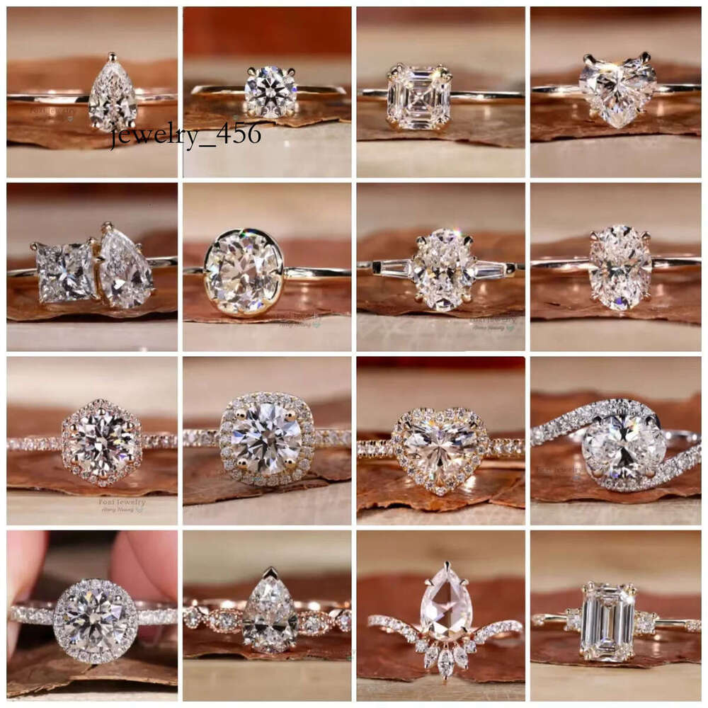 Factory Price Solid Sier Elongated Cushion Cut VVS Solitaire Engagement Custom Moissanite Wedding Ring