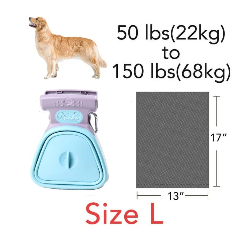 Pet Pooper Scooper Travel Kit - Compact & Portable Waste Collector with Biodegradable Bags Included