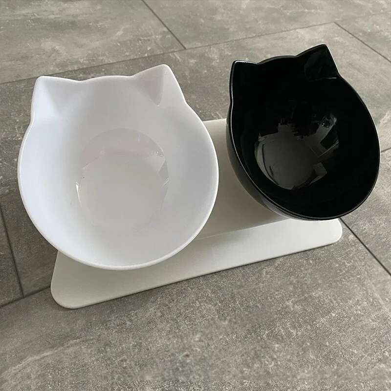 Non-Slip Double Dog With Stand Feeding Cat Water Bowl Cats Food Pet Bowls For Dogs Feeder Product Supplies