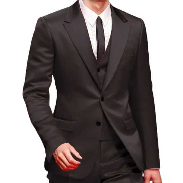 Slim Fit Red Men Suits for Prom Singer Stage 3 Piece Satin Wedding Groom Tuxedo Male Fashion Jacket Waistcoat with Pants 2023XJ250222