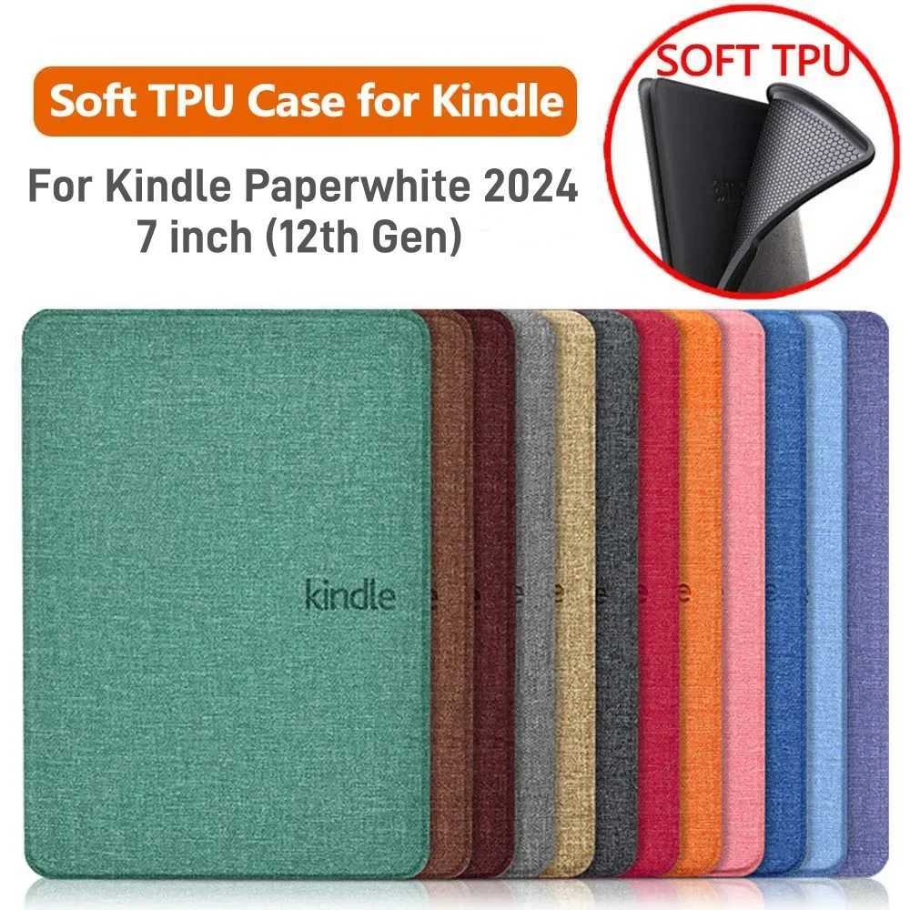 Smart Case For Kindle Paperwhite 12th Generation case 2024 Soft TPU Silicone Cover for Kindle Paperwhite 2024 7 inch (12th Gen) Z250222