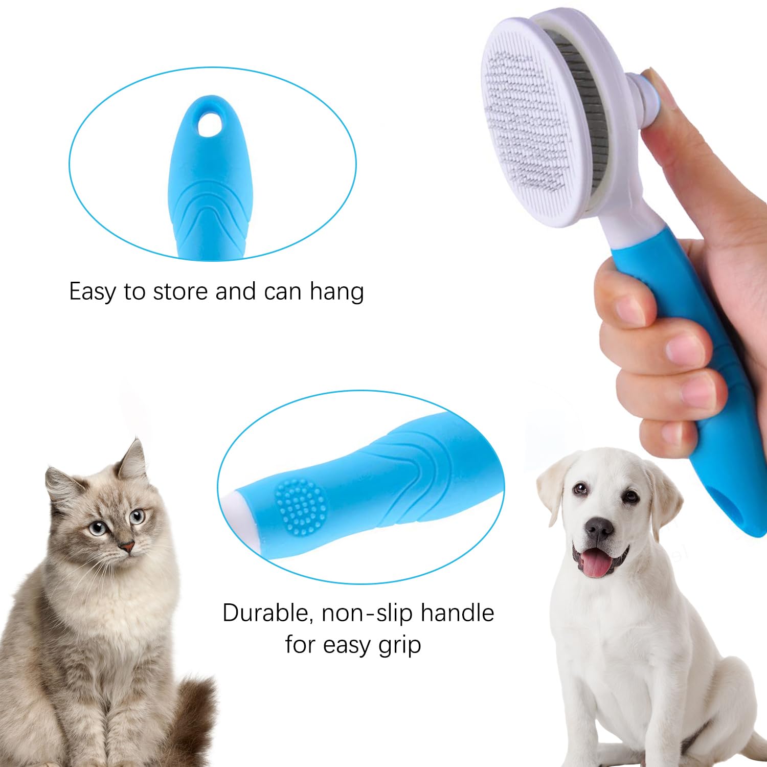 2026 New Self-Cleaning Rake Brush Pet Skin Friendly Cat Suitable For Dog Cat Grooming Brush Tool To Remove Loose Bottom Mat Free Shipping