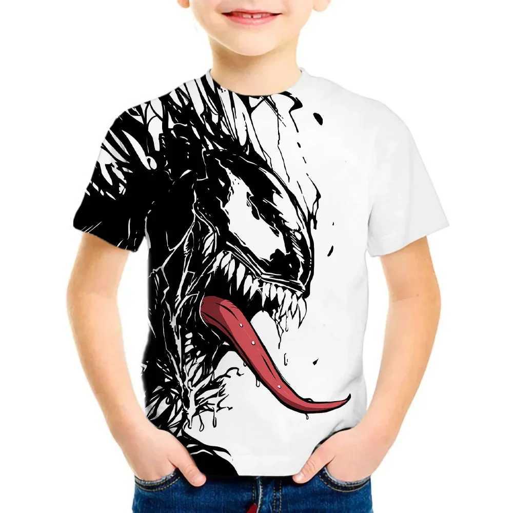 4-14 Years Kids Boys Venom Short Sleeve 3D T-shirts Tops Clothes Baby Boys Print Tees Children Clothing Kids Outfit W250221