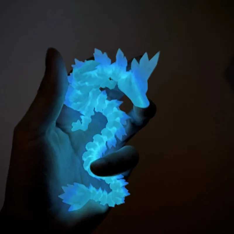 3D Printed Gem Crystal Fidget Toy Rotatable Articulated Dragon Egg Ideal Gift for Kids ADHD Perfect Figurines Miniatures Free shipping