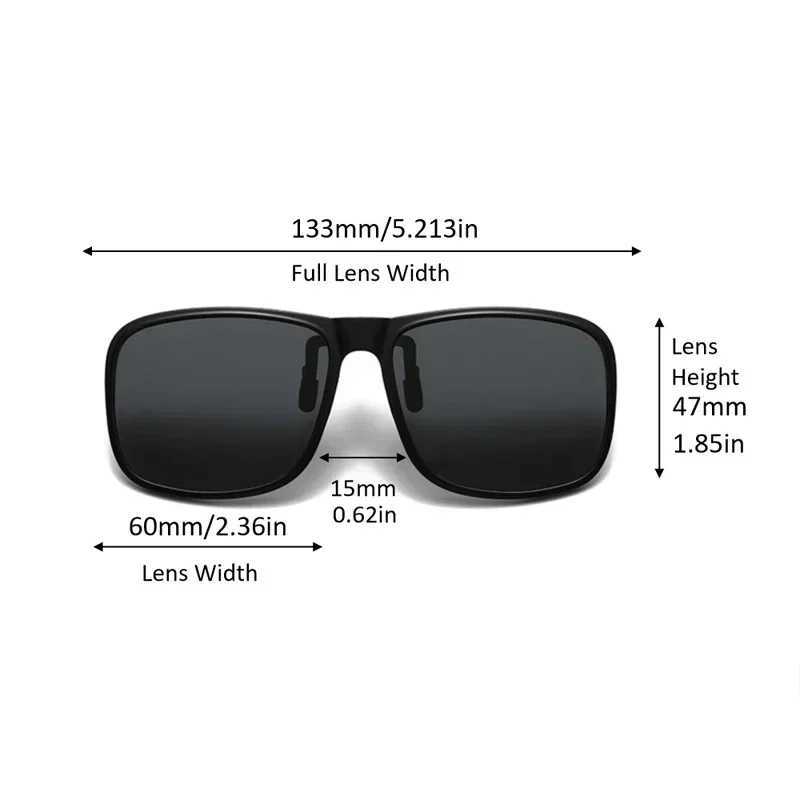 Polarized Flip Up Clip On Sunglasses for Driving Dark UV400 Photochromic Anti Glare Lens MyopiaSun Glasses Car DriverXJ250222