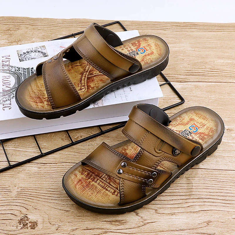 Dual Purpose Sandals for Men Summer Comfortable Mens Sandal 2 in 1 Oil Spray Mens Sandals Leisure Beach Shoes for Men 250221