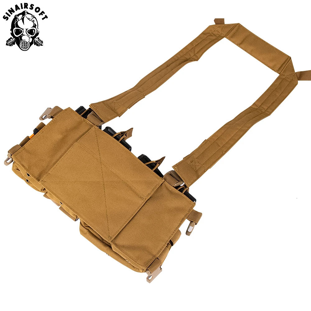 Tactical TCM Nylon Chest Rig Vest Molle System Magazine Pouch Drop Dump Pouch Waist Bag Fit Airsoft Hunting Apparel Accessories 250221