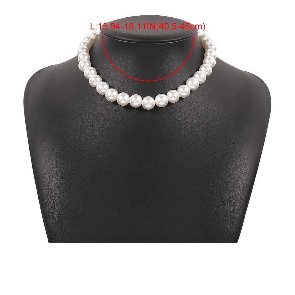 2023 Trend Wedding Party Jewelry Big Pearl Choker Necklace For Women Elegant White Imitation Pearl Necklaces X0172XJ250222