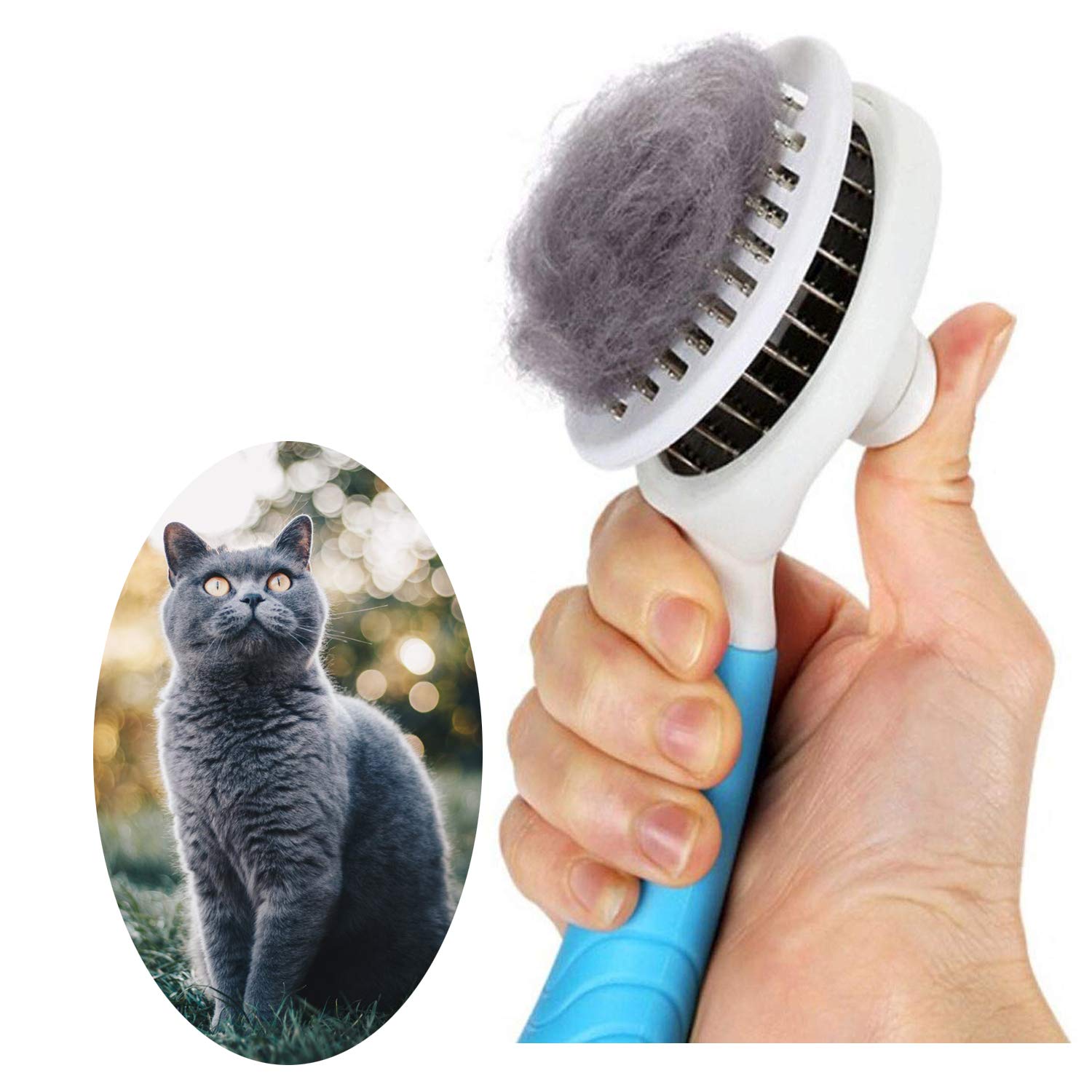 2026 New Self-Cleaning Rake Brush Pet Skin Friendly Cat Suitable For Dog Cat Grooming Brush Tool To Remove Loose Bottom Mat Free Shipping