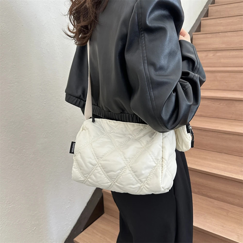 Embroidery Diamond Lattice Womens Handbags ner Shoulder Cross Body Bags Female Handbag with Coin Purse 250218