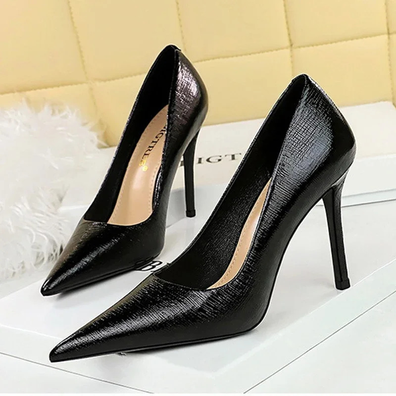 BIGTREE Gold Silver Womens Pumps Sexy Pointed Toe Thin Heels Party Spring Autumn Shoes Zapatillas De Mujer 250221