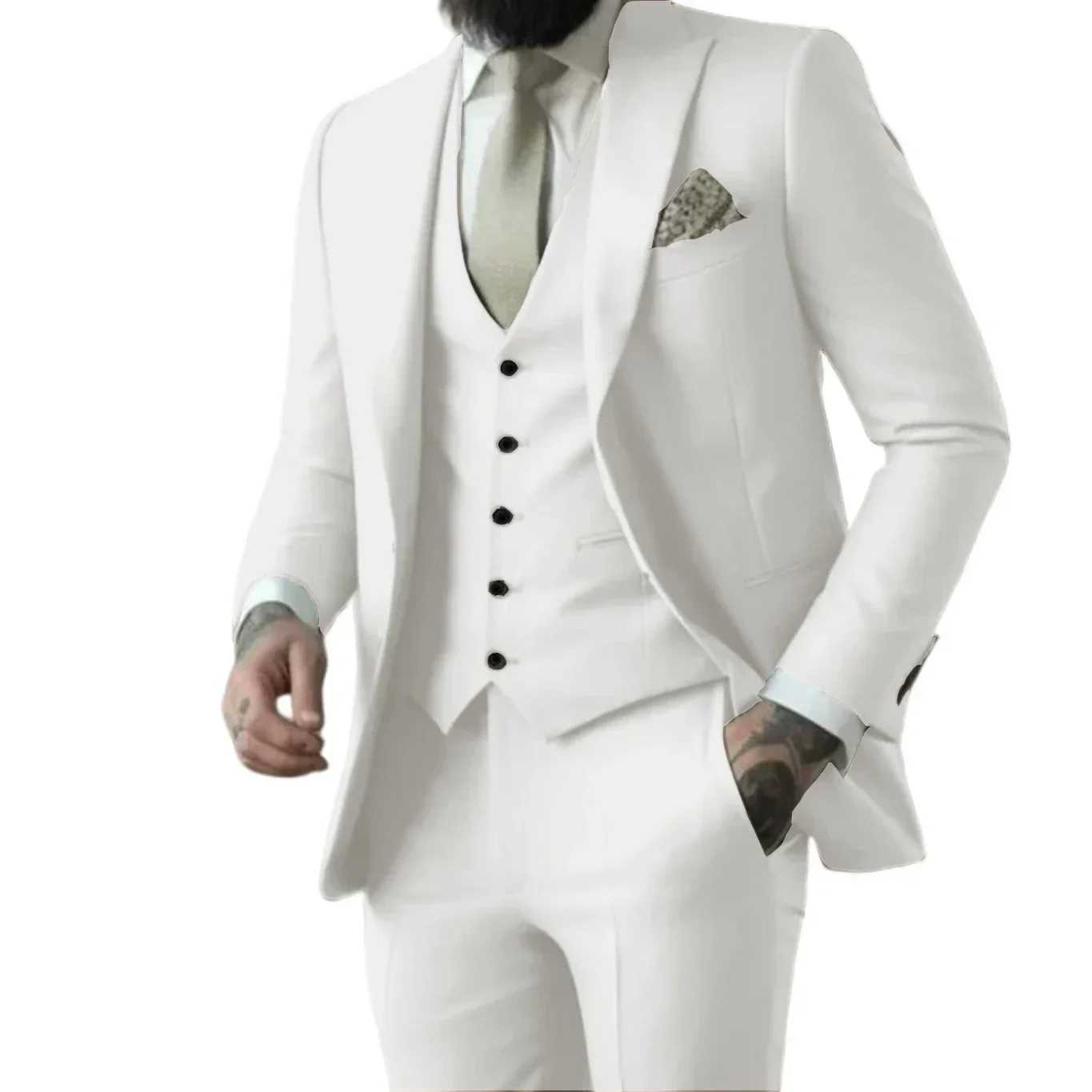 Male Suit3 Pieces Blazer Vest and Pants SetMens Designer Clothesthree-piece Groom SuitMens Suit for WeddingXJ250222