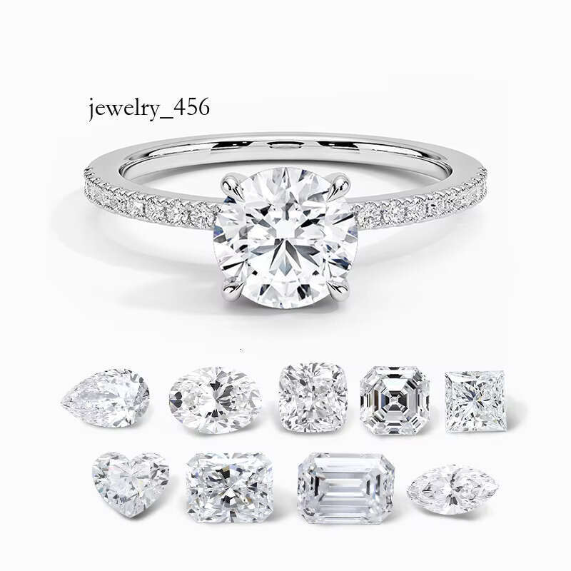 Custom White Gold Women's VVS Dia Eternal Moissanite Ring Round Shape Sterg Sier Wedding Engagement Party