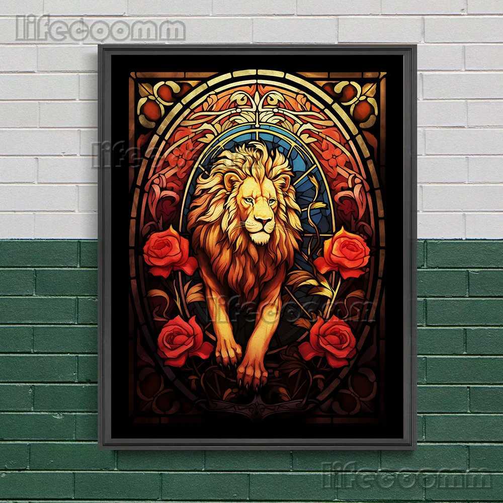 Magic School Four Colleges Abstract Wall Art Canvas Painting RavenclawHufflepuffSlytherin Wizard School Art Poster Print Decor Y250218