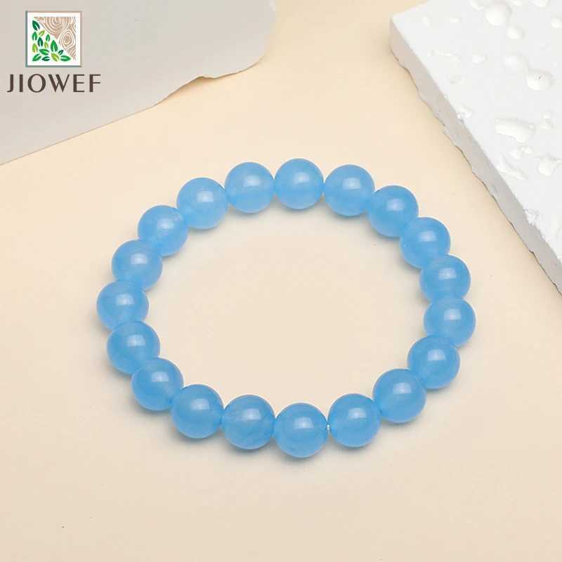 Light Blue Quartzite Bracelets Homme Quartz Lava Tiger Eye Bracelet Made of Natural Stone Jewelry for Women Gifts 6/8/10/12mm W250221
