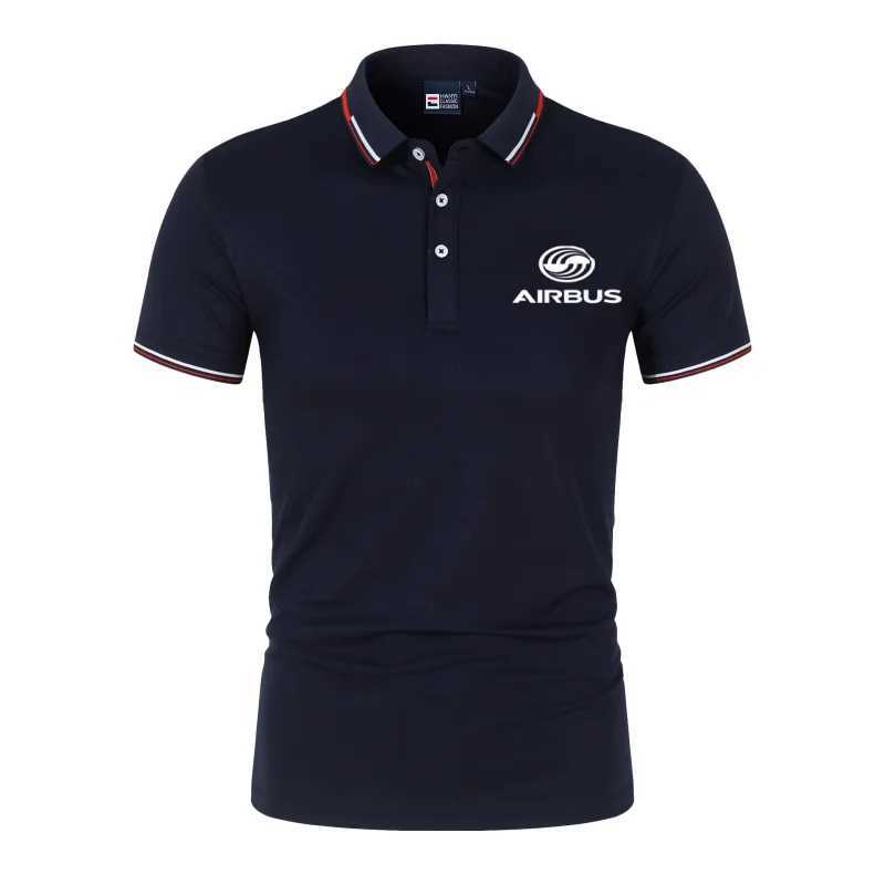 Men's Polos Polo shirt Airbus aviation flight collar T-shirt Airbus fan A320 mens polo T-shirt spring and summer mesh cotton short sleeved mens t