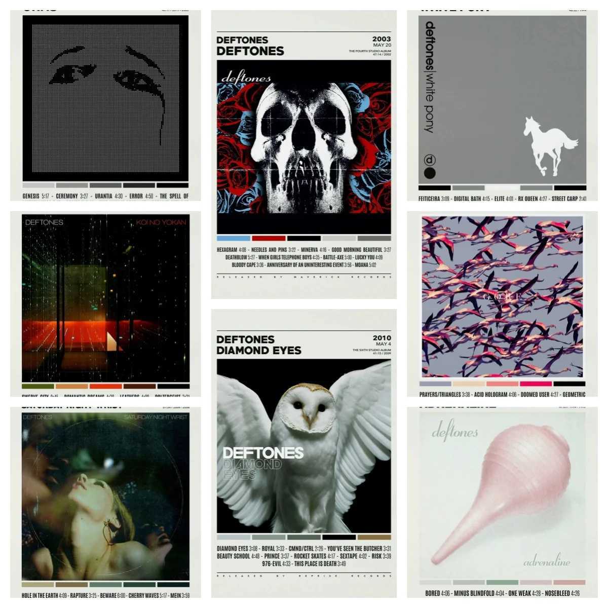 Saturday Night Wrist SiC Album Cover Deftones Band Poster Printing Canvas Oil Painting Ro He Wall Art Decoration Y250218