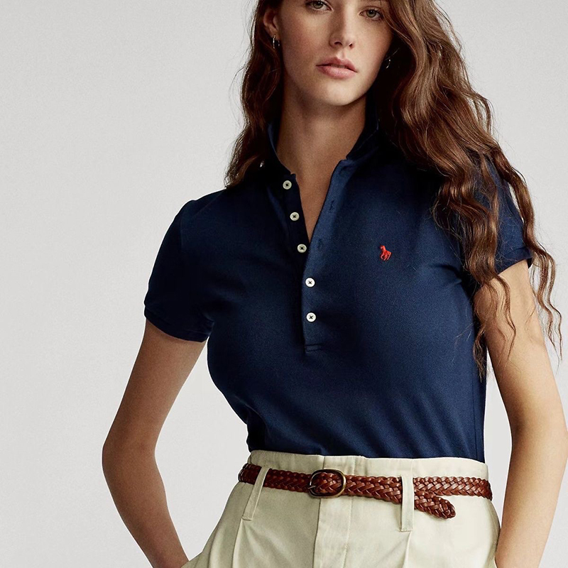 S-3XL Womens Designer Polo Shirt For Ladies Colorful Classic Embroidery T Shirts Luxury Polo Tees Summer Button Tee Shirts