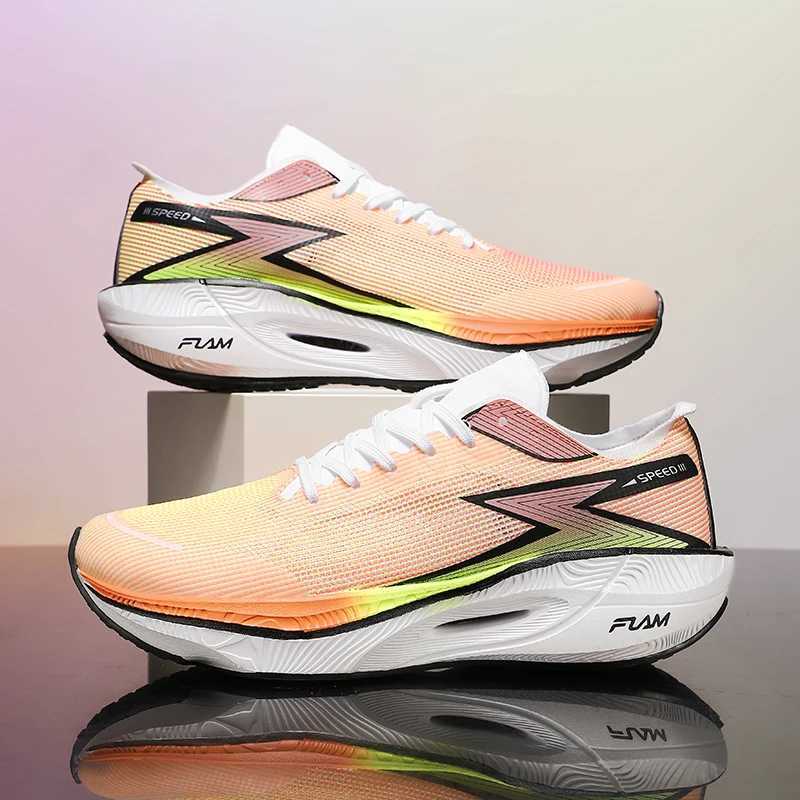 Marathon Air Cushion Men Sports Running Shoes Carbon Plate Breathable hot Lightweight Wens Cfortable Athletic Nonskid Sneakers Z250221