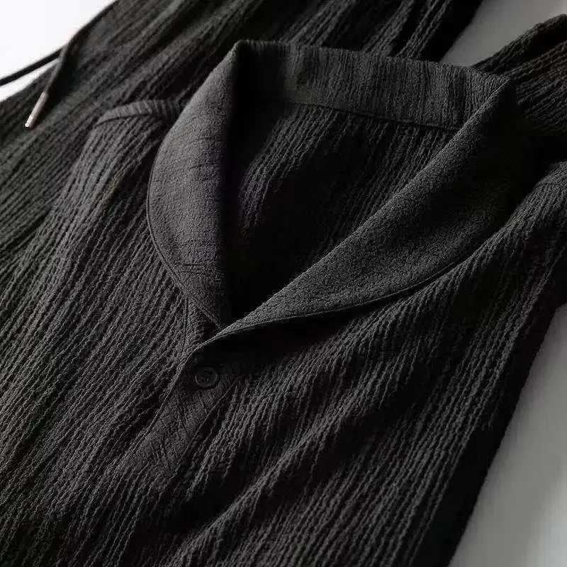 Prowow Bao You Leisure Set for Men New Summer Thin Sports Set for Men Fashion Short Sleeve Long Pants Trend Light Luxury M250221