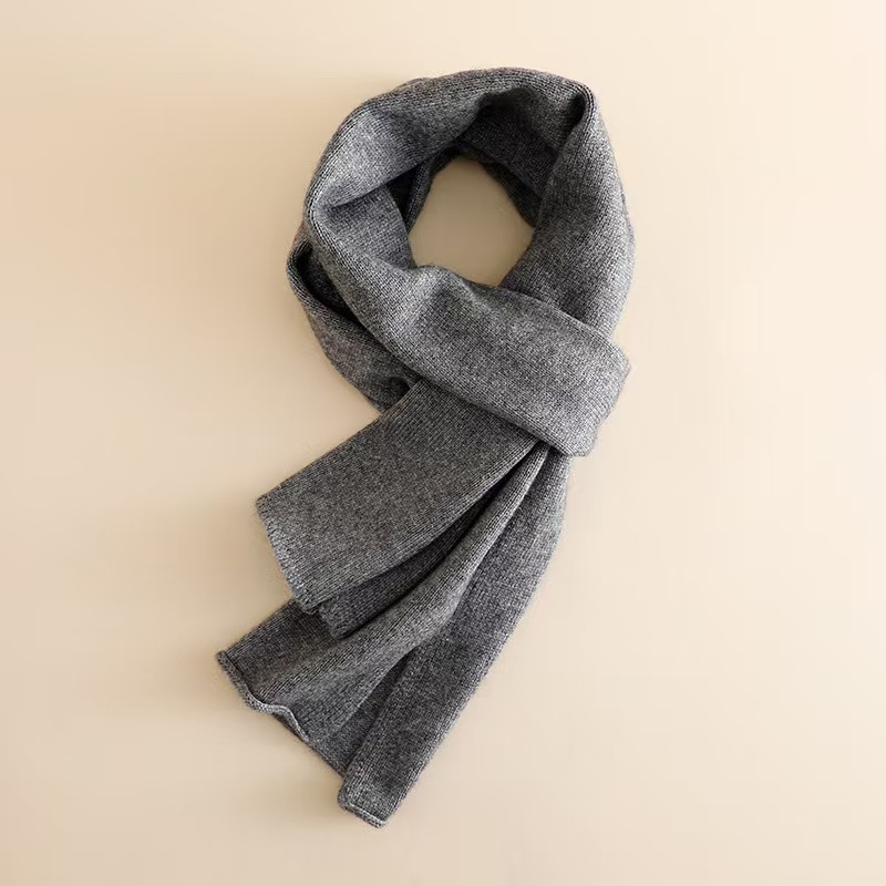 T154 cashmere scarf winter women's thick versatile scarf Korean version of high-grade warm knitted women's neck scarf