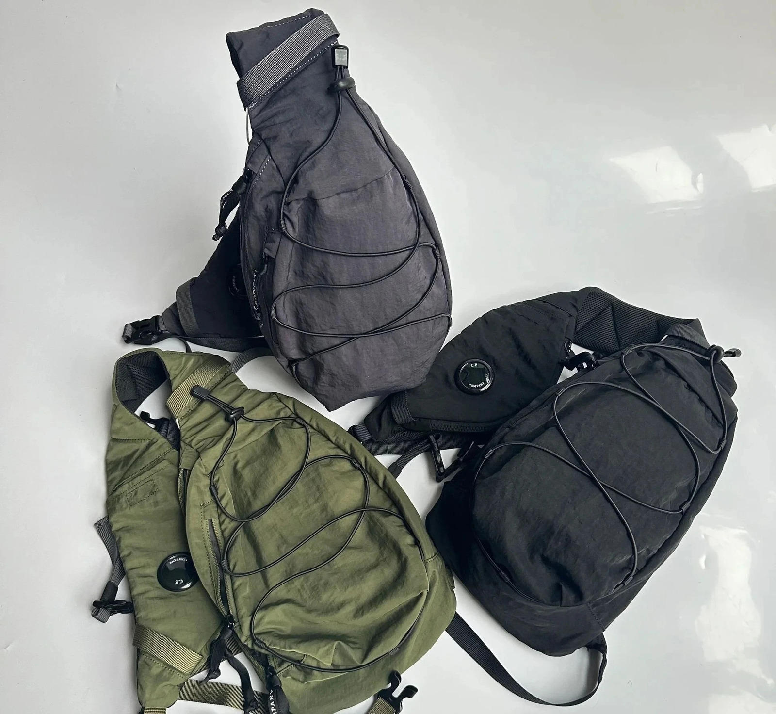2024 Europe Men CP Waist Bag Single Shoulder Crossbody One Lens Classic Pull Rope Unisex Chest Packs Outdoor Sports 250218