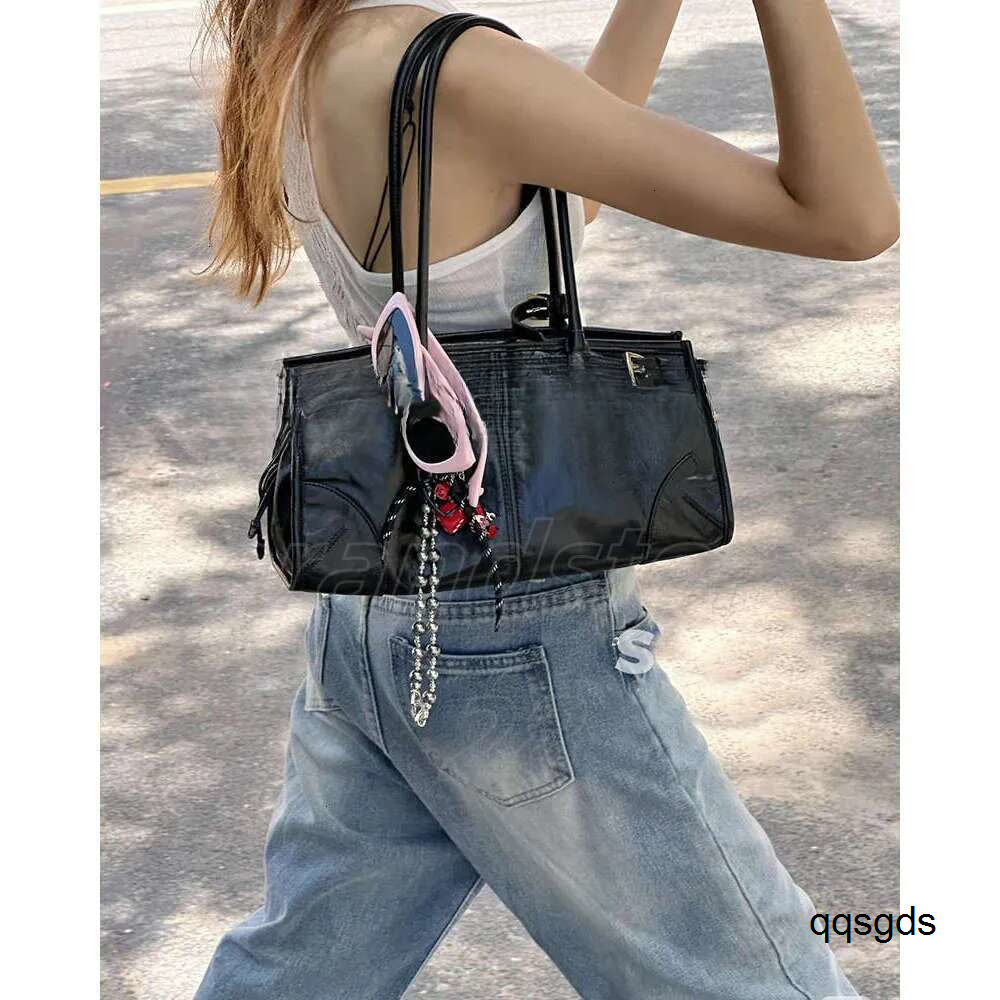Suede Leather Shoulder Tote Bag for Women - High-end Designer Soft Handbag