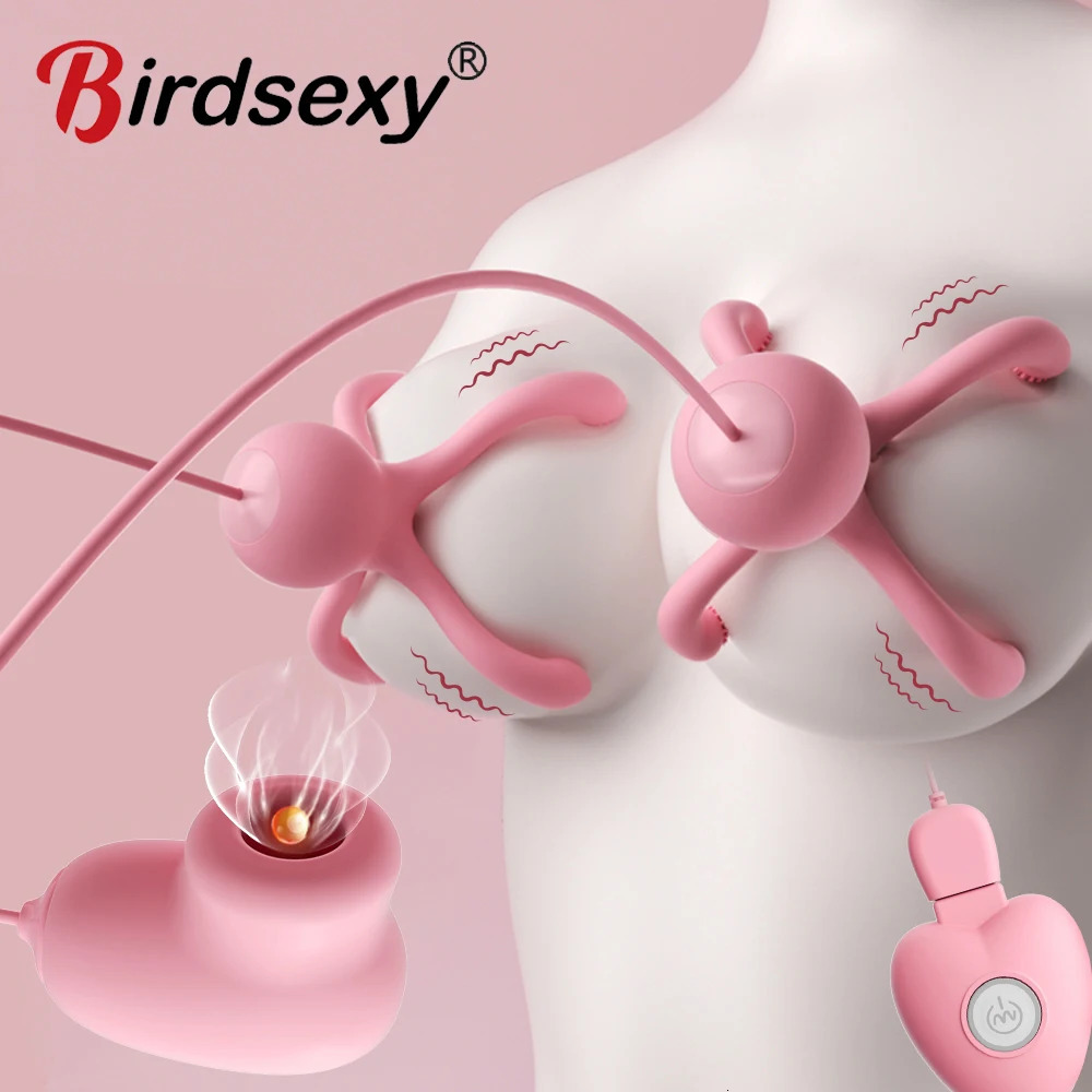 Nipple Vibrator for Women Breast Massage Nipple Clamp Enhancer Nipple Sucking Stimulator Sex Toys Couples Female Adult Toys 250222