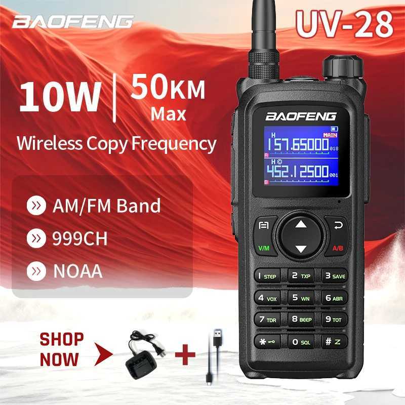 Baofeng UV-28 Walkie Talkie 10W Mti-Band 999CH Wirless Copy Frequency Long Range Receiver Type-C AM Two Way Portable Ham Ra Z250221