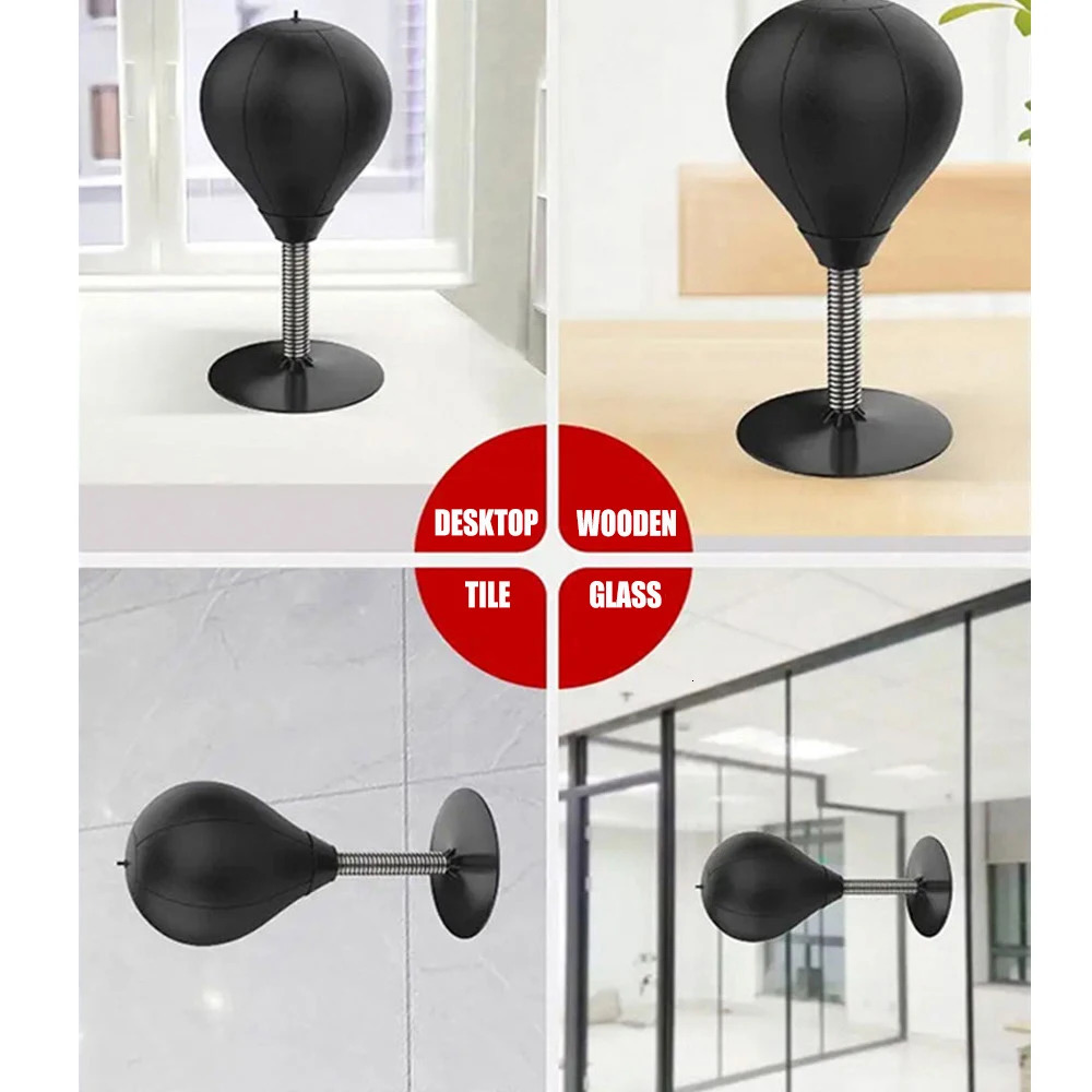 Stress Relief Boxing Bag Suction Cup Base Speed Ball Inflatable Foam Spring Fighting Speed Reflex Training Fitness Equipment 250221