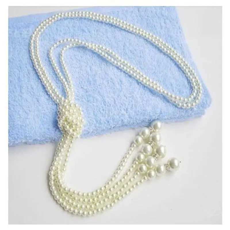 Natural Freshwater Pearl Necklace Handmade Exquisite Crystal Beads 5-Layer Sweater Chain Long Sleeve Sweater ChainXJ250222