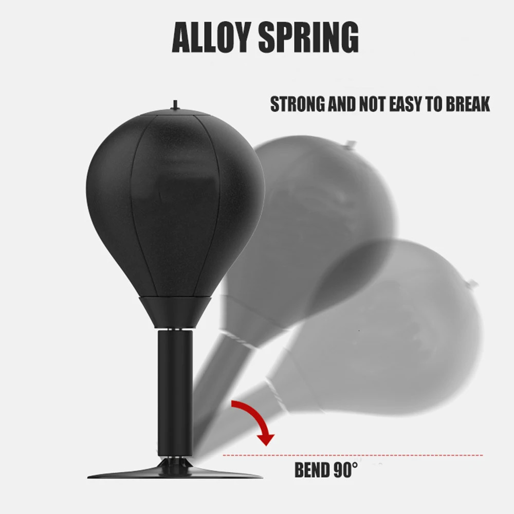 Stress Relief Boxing Bag Suction Cup Base Speed Ball Inflatable Foam Spring Fighting Speed Reflex Training Fitness Equipment 250221