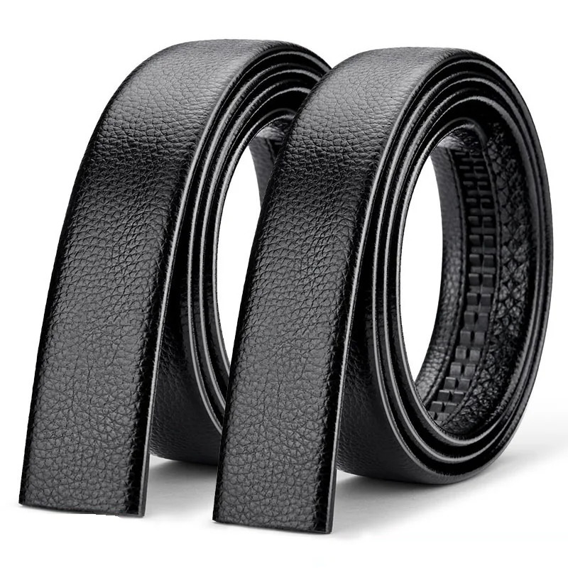 No Buckle 35cm Wide Genuine Leather Automatic Belt Body Strap Without Belts Men Good Quality 140 150 160cm 250213