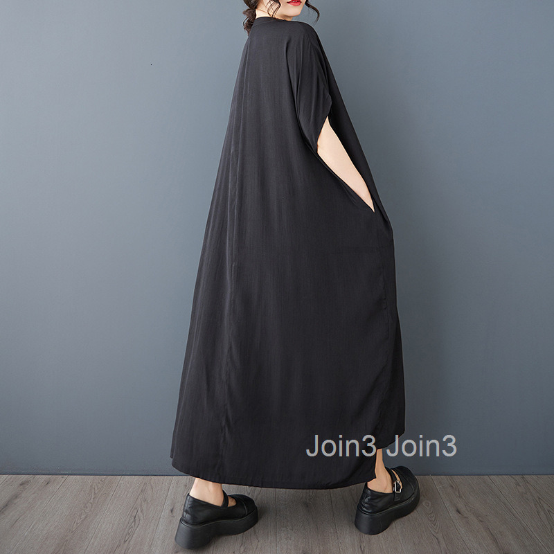 Spring/Summer New Short sleeved Shirt Dress Fashionable Loose Large Size Look Slim Knee length Long Dress