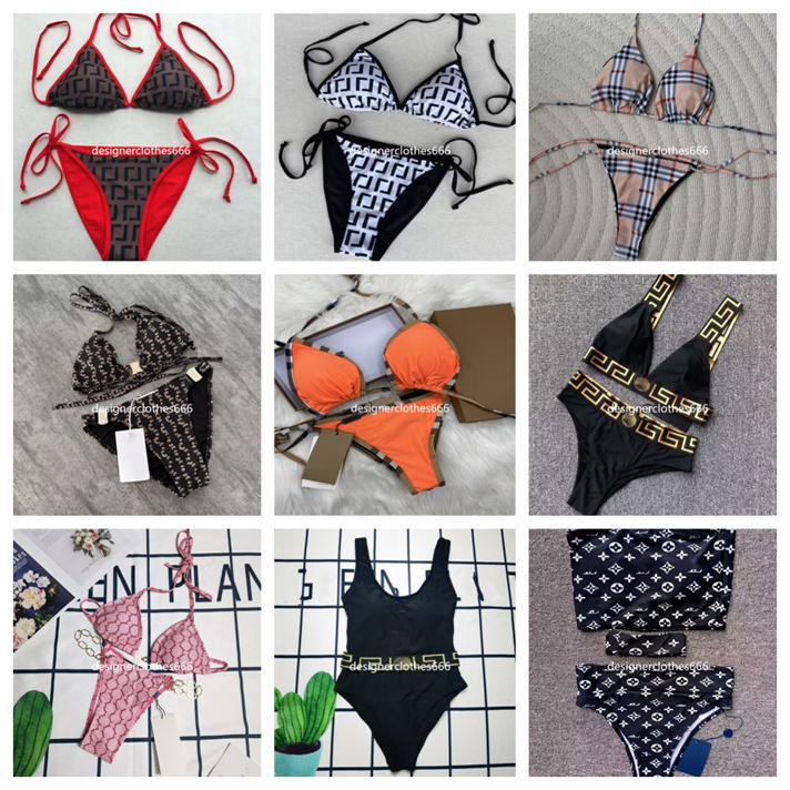 Summer Women Bikini Beach Swimsuit Swimsuit Designer High-end Luxury Bikini Alphabet Diamond patchwork sexy one-piece swimsuit two-piece bikini s-xl A7