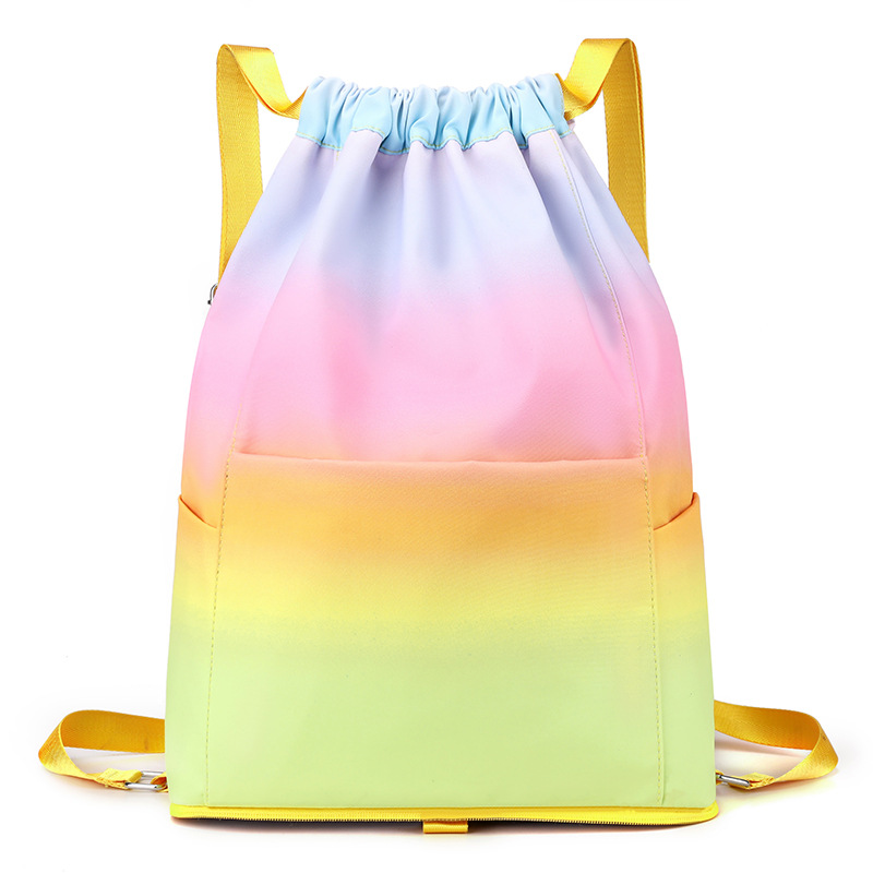 Designer Printed drawstring lightweight exercise backpack