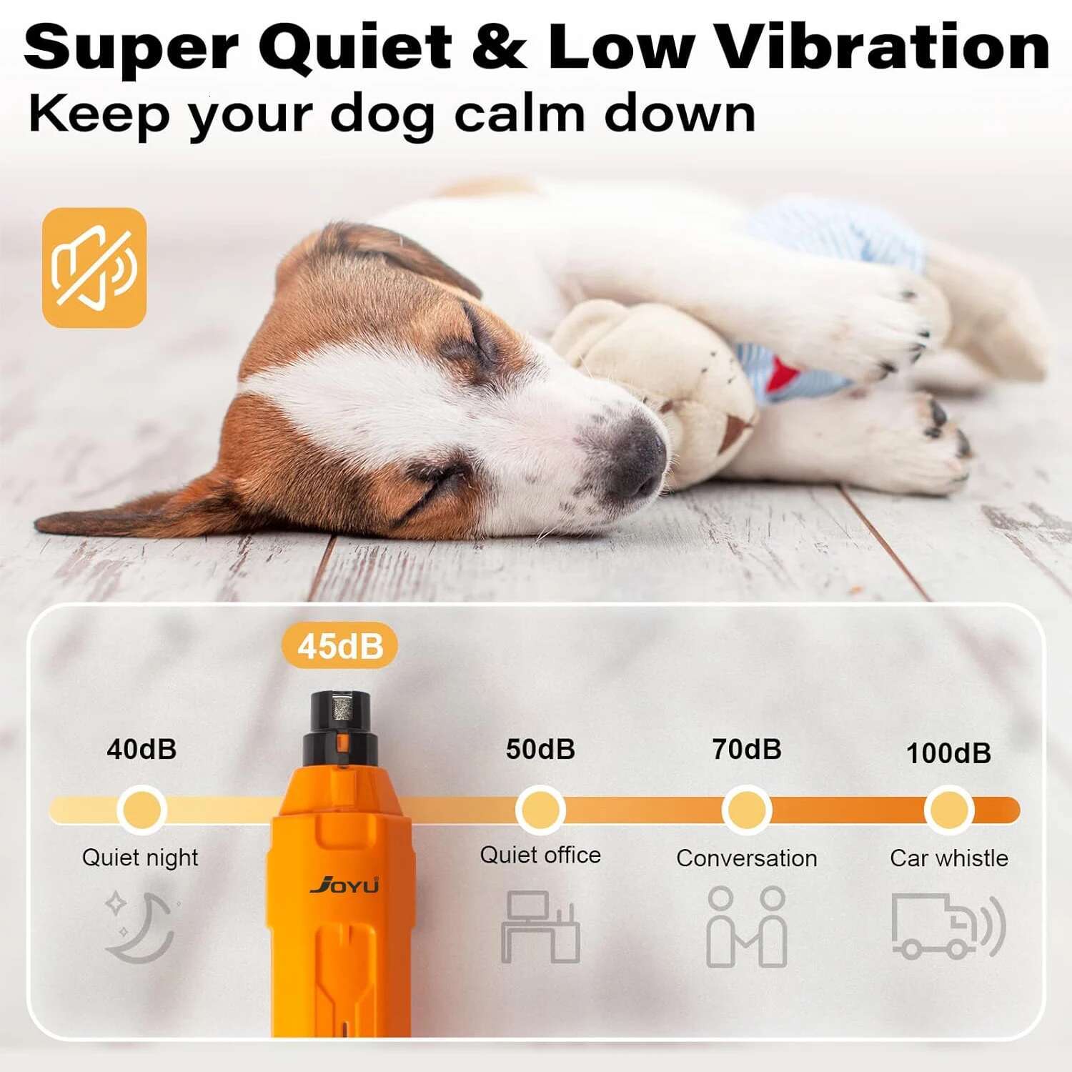 6-Speed Enhanced Pet Grinder Super Quiet Rechargeable Electric Dog Nail Trimmer Painless paws grooming