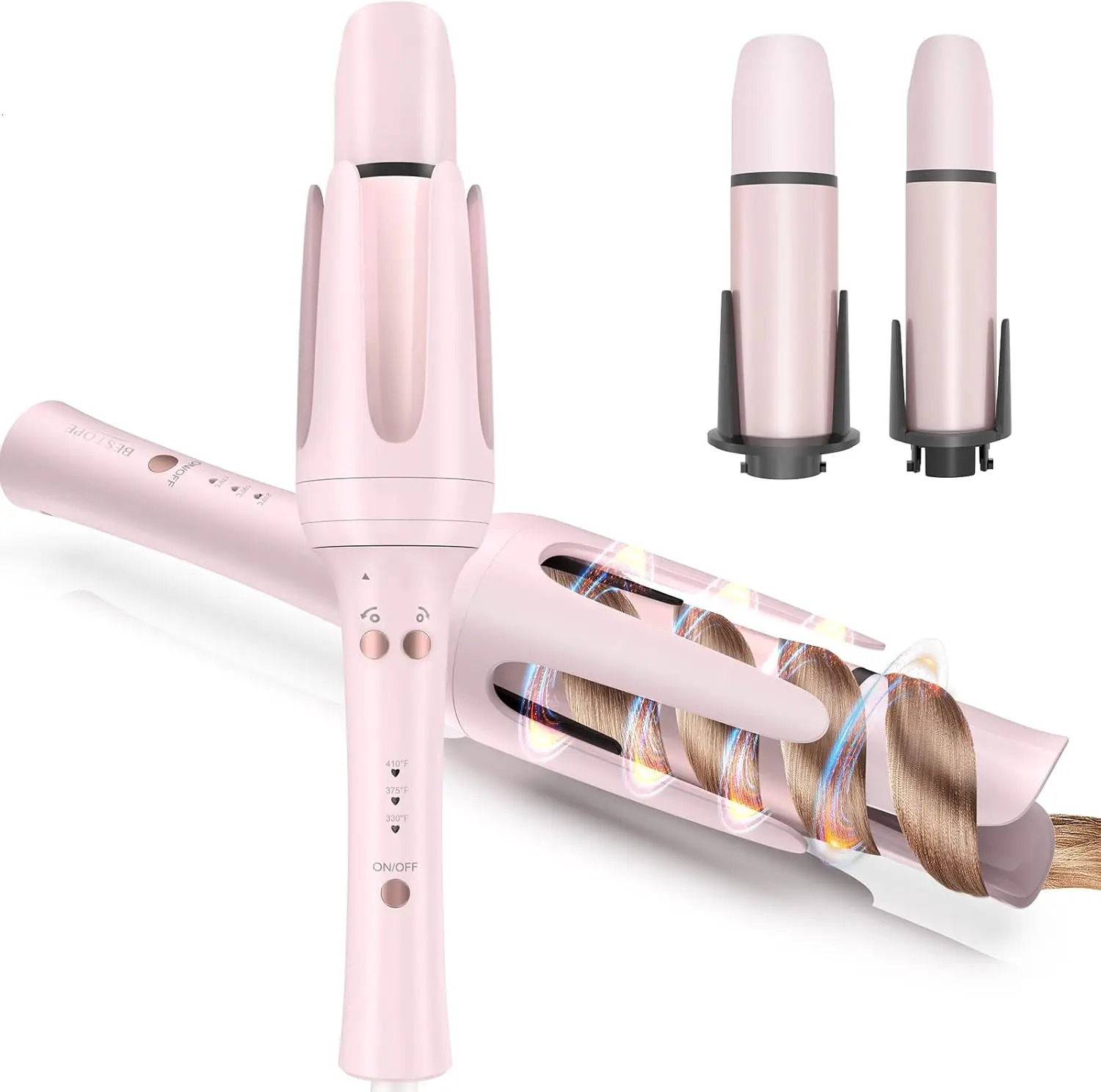 OPE PRO Automatic Curling Iron Hair Curler Replaceable Curling Wand with 2 Sizes Barrel 1 1.25 3 Temps Hair Waver 250214