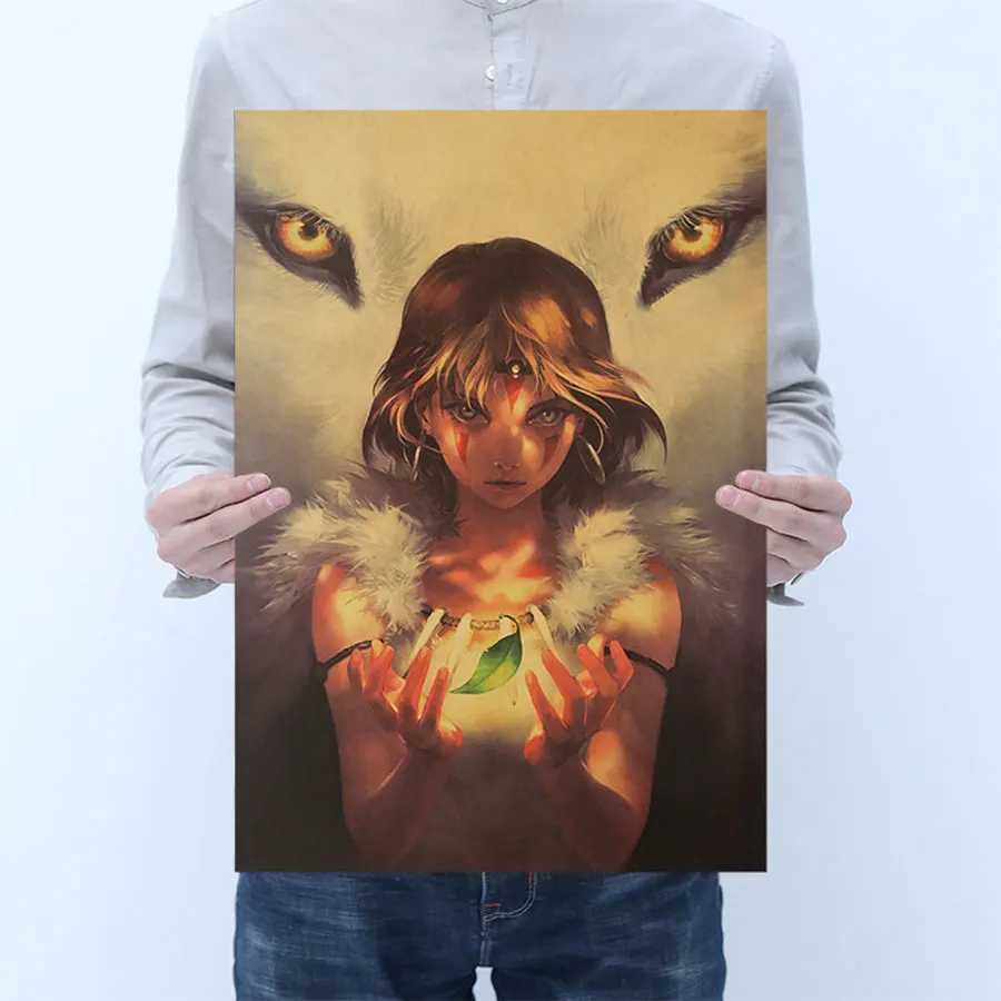 ic Miyazaki Anime Poster Print Ponyo on The Cliff Cartoon Canvas Painting Living Ro Wall He Decor Picture Abstract Art Y250218