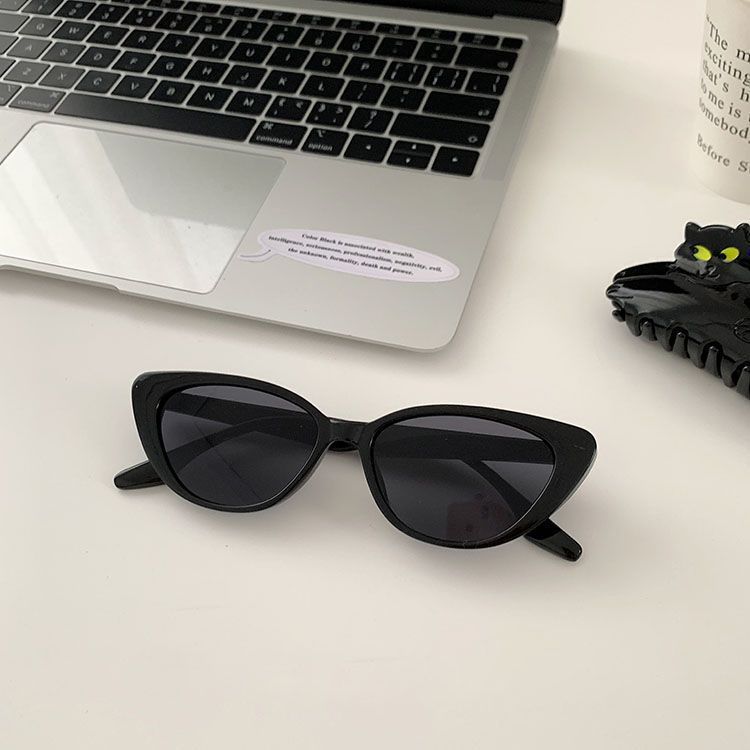 Pink cat eye sunglasses, women's brown summer style new sunglasses, men's sun protection, internet famous retro trendy fashion
