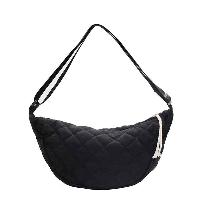 Designer Stylish dia check canvas all-match student shoulder bag