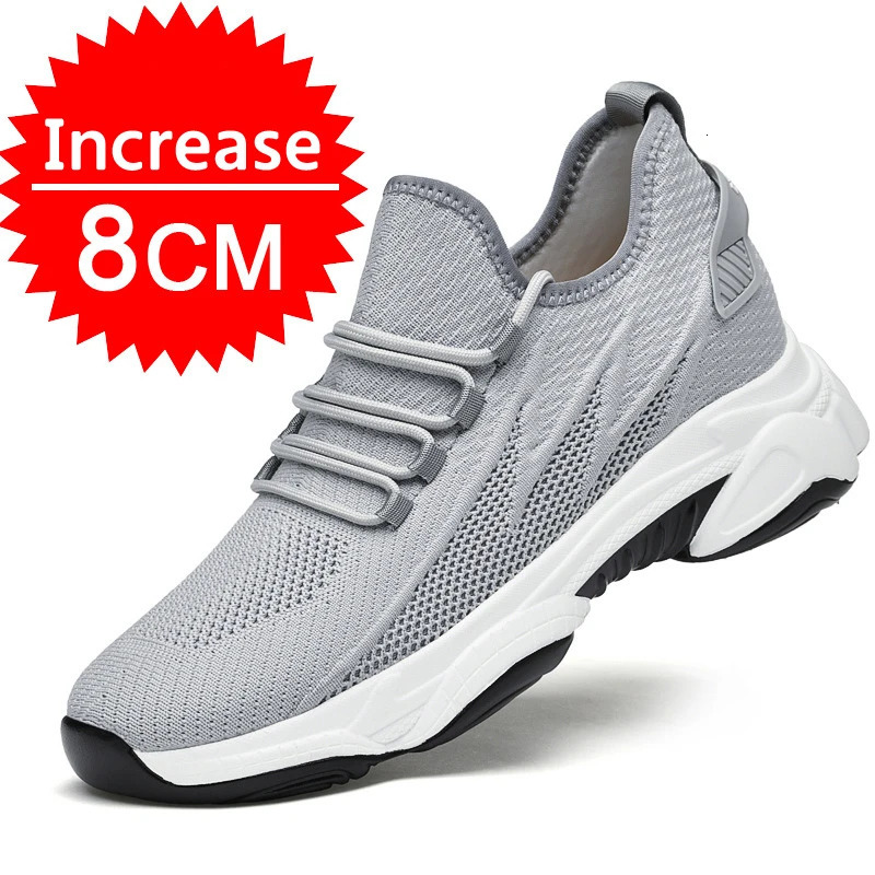 Sneakers Casual Heightening 8cm Height Increase For Men Summer Breathable 6cm Elevator Shoes 10cm Insole Taller 250318