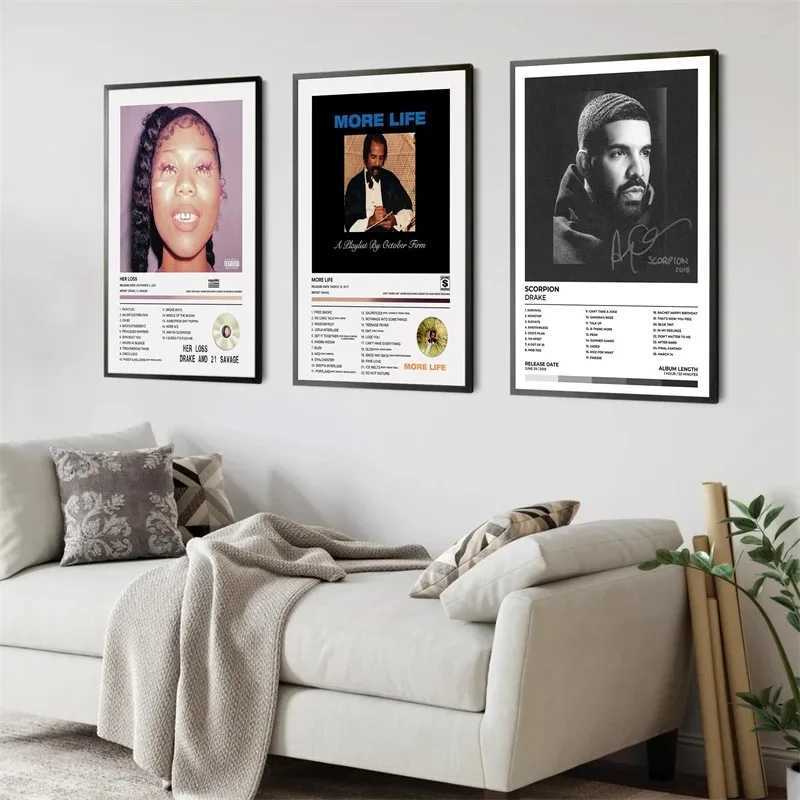 All Dog Posters Album Track List Sic Cover Hip Hop Rap Singer Scorpion Care View Canvas Printing Wall Art Ro Decoration Y250218