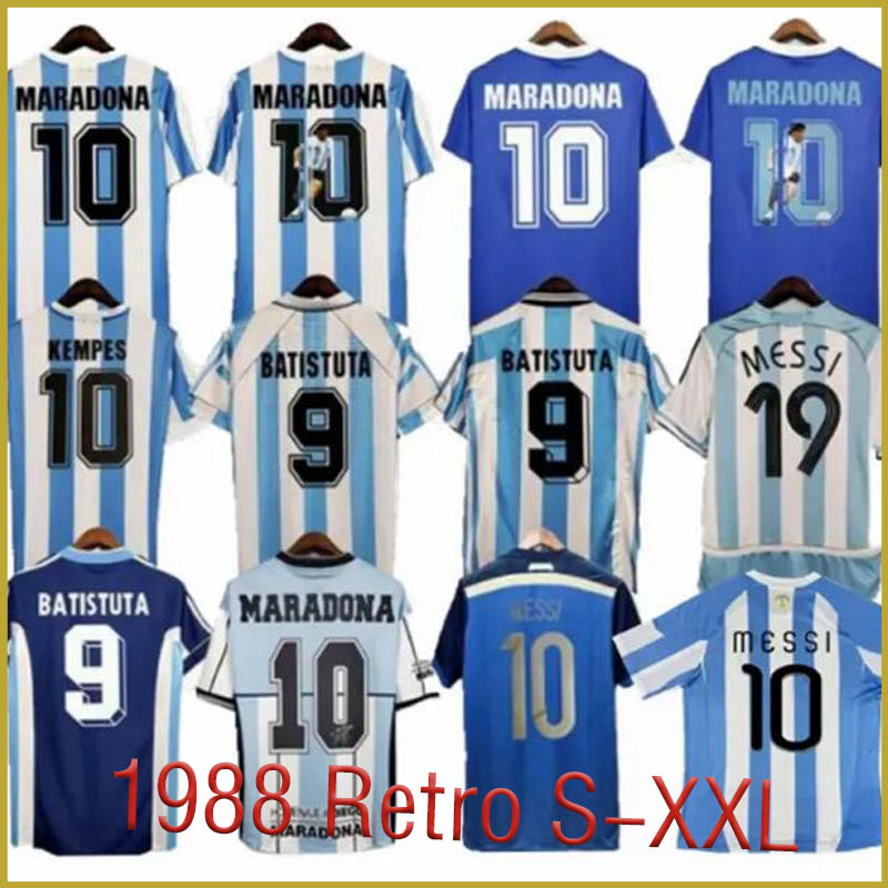 1978 1986 1998 Maradona Retro ARGEntINAS Soccer jersey1994 1996 2000 2001 2006 2010 Kempes Batistuta Riquelme HIGUAIN KUN AGUERO CANIGGIA AIMAR home away 3rd
