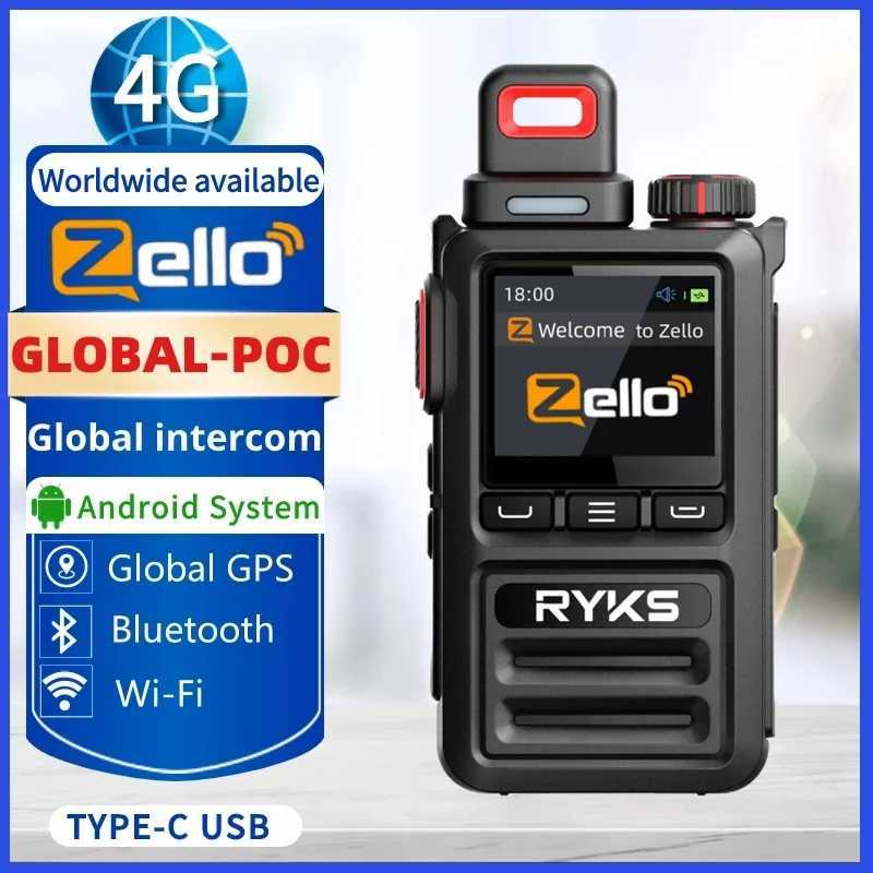 Zello 4G Android LTE 2G 3G GSM Poc Network Two Way Ra Long Range Walkie Talkie with Sim Card Z250221